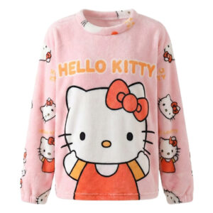ست راحتی حوله‌ای زنانه | مدل Hello Kitty نرم و گرم