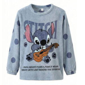 ست راحتی حوله‌ای زنانه | مدل stitch نرم و گرم