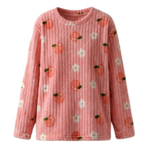 ست راحتی حوله‌ای زنانه | مدل هلو رنگ صورتی نرم و گرم